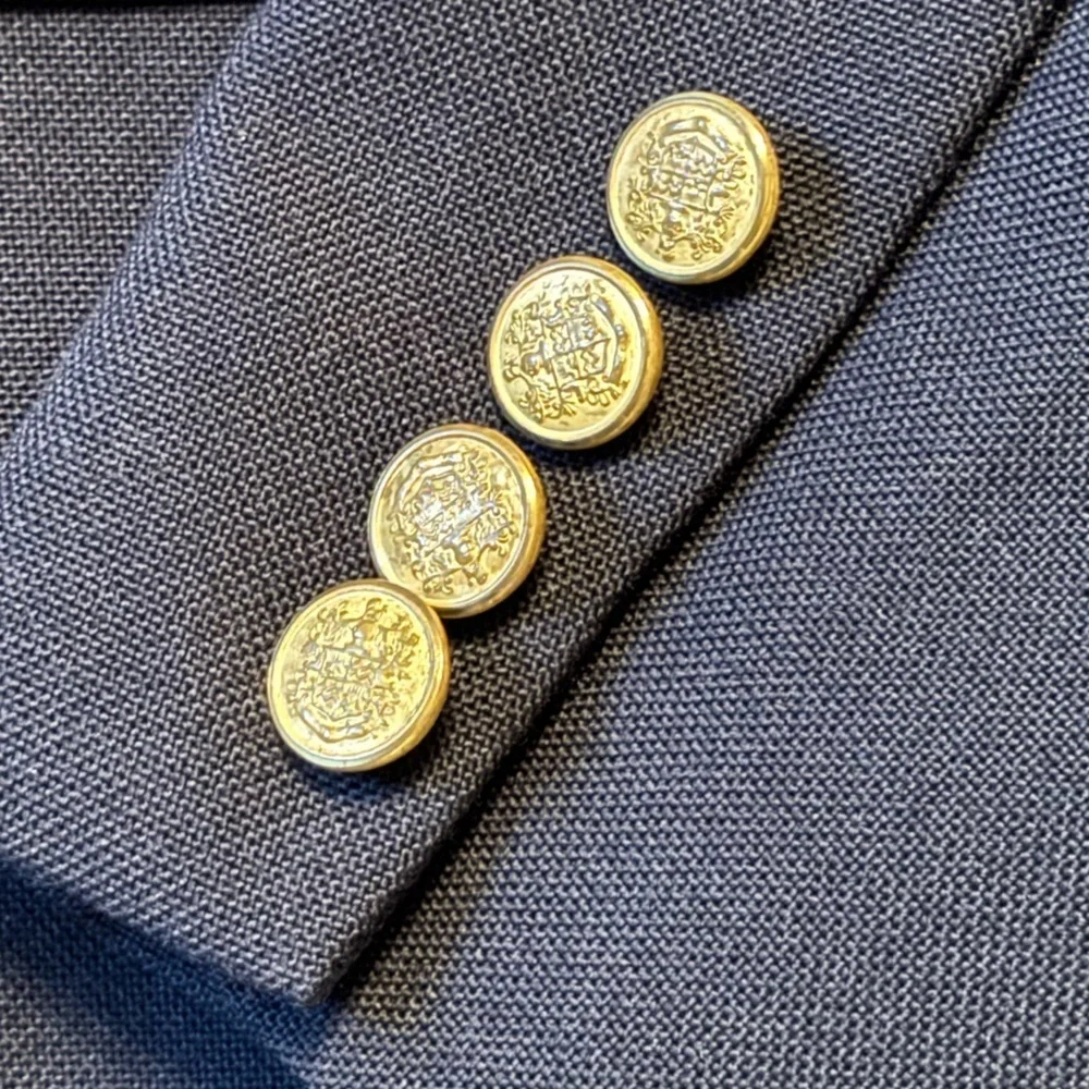 NWOT Nordstrom Navy Men’s Blazer with Gold Buttons 46R Store Return